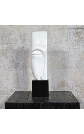 Escultura contemporânea em mármore branco "Mármore de mármore"