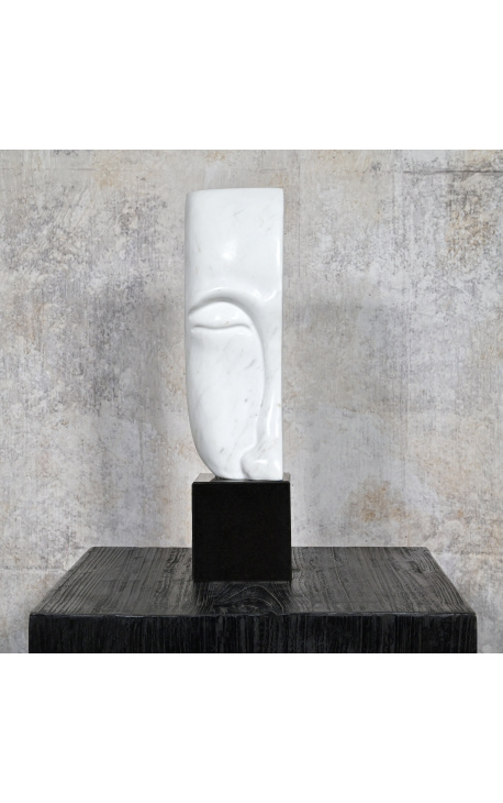 Samtida skulptur i vit marmor "De Marbre"
