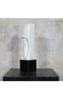 Contemporary sculpture in white marble "De Marbre"