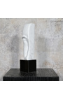 Hedendaagse sculptuur in witte marmer "Van Marble"