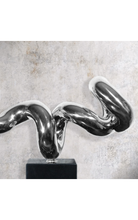 Большая современная серебряная скульптура &quot;Дух противоречия&quot;
