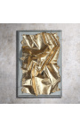 Trittico contemporaneo "So Gold" con custodia in pelle dorata e plexiglass