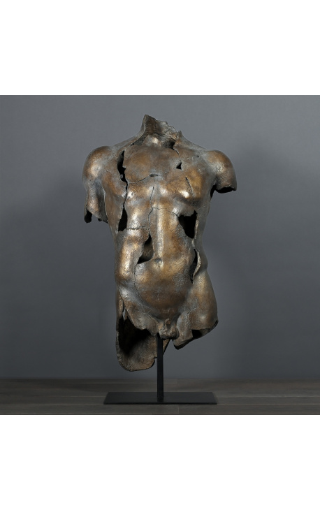 Stor skulptur "Fragment av Hermes" gilded bronse finish