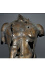 Gran escultura "Fragment of Hermes" acabado dorado de bronce