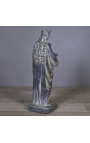 Large "Black Madonna and Child" statue in black patinated plaster