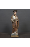 Große Statue Heiliges Herz der Kapelle in polychromen gips