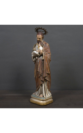 Große Statue &quot;Heiliges Herz der Kapelle&quot; in polychromen gips