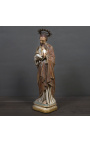 Large statue "Sacred heart of the chapel" in polychrome plaster