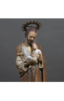 Grande estátua "Sagrado Coração da Capela" em gesso policromado