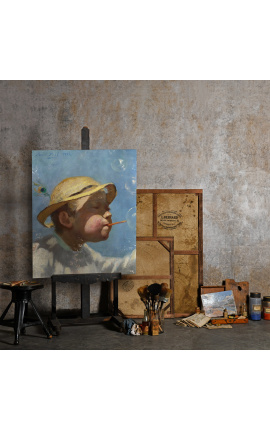 Gemälde &quot;Der kleine Junge mit Blasen&quot; - Paul Peel