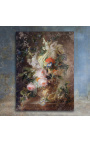 Pintura "Vase with a bouquet of flowers" - Jan Van Huysum