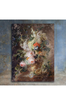 Pintura "Vase with a bouquet of flowers" - Jan Van Huysum