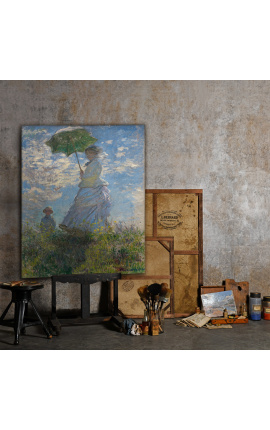 Картина &quot;Женщина с зонтиком - Мадам Моне и ее сын&quot; картина - Клод Моне