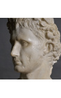 Sumptuous bust sculpture of crowned Augustus