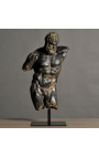 "Hercules" skulptur på svart metallstöd