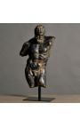 Hercules escultura en soporte de metal negro