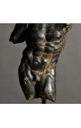 "Hercules" sculpture on black metal support