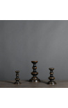 Set of 3 baluster type brackets with cups