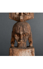 Grande estátua de Leti - escultura de Yene em madeira entalhada