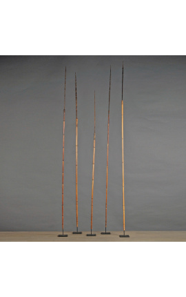 Flecha Asmat de metal e madeira