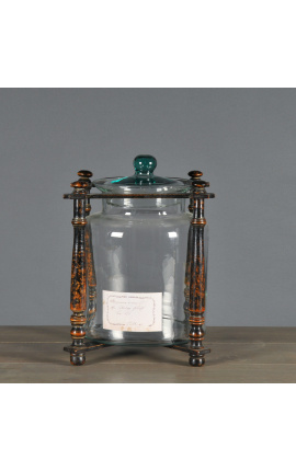 Large herbalist jar with baluster holder
