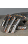 Set of 2 articulated blackened wooden drawing hands