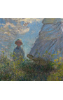 Malování "Žena s parasolem - madame Monet a její syn" - Claude Monet