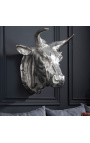 Large aluminum wall decoration "Bull's head"