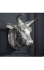 Large aluminum wall decoration "Bull's head"