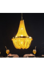 Lustre de design "Versailles" em metal dourado