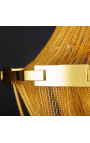 Lustre de design "Versailles" em metal dourado