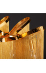 Lustre "Allure" de 118 cm de long en métal couleur doré