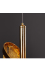 Lustre "Allure" de 118 cm de long en métal couleur doré