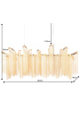 "Allure" chandelier 118 cm lang in goud-gekleurd metaal