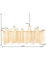 "Allure" chandelier 118 cm length in gold-coloured metal