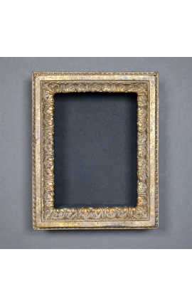 Gilded Louis XV marco con estantes interiores (cabinet)