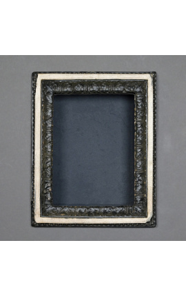 Černý rám Louis XV s vnitřními policemi (skříňka)