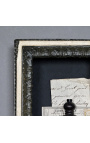 Black Louis XV frame with interior shelves (cabinet)