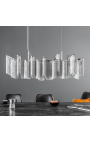 "Allure" chandelier 118 cm lang in zilver-gekleurd metaal