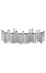 "Allure" chandelier 118 cm lang in zilver-gekleurd metaal