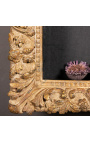 Grande cornice in stile Regency con ripiani interni (armadio) in oro patinato