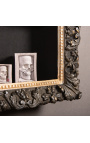Groot frame in Regency-stijl met gepatineerde zwarte binnenplanken (kast)