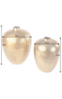 Комплект от 2 златни алуминиеви ковани вази