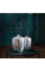 Set mit 2 Vasen aus gehämmertem Aluminium