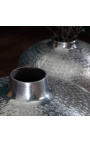 Set of 2 hammered aluminum vases