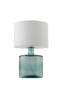 Cylindrical contemporary lamp in recycled glass