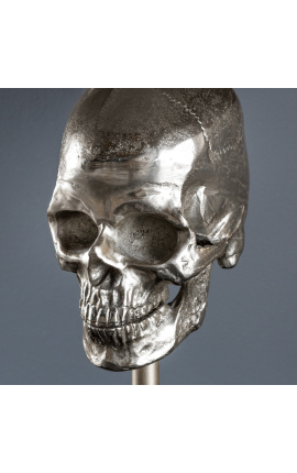 Модерна лампа с алуминиев и мраморен декор на череп