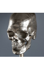 Lampă contemporană cu decor craniu din aluminiu și marmură