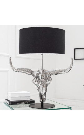 Contemporary "Bull" lamp in aluminum