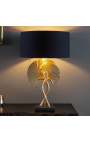 Съвременна лампа "Гинко" златен алуминий